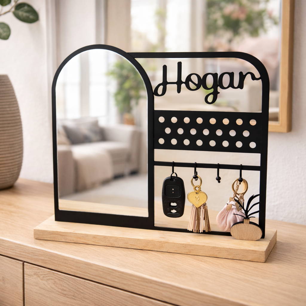 Organizador “Hogar” con Espejo y Ganchos
