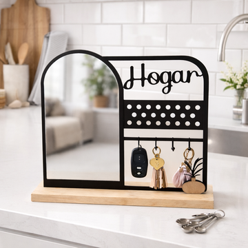 Organizador “Hogar” con Espejo y Ganchos