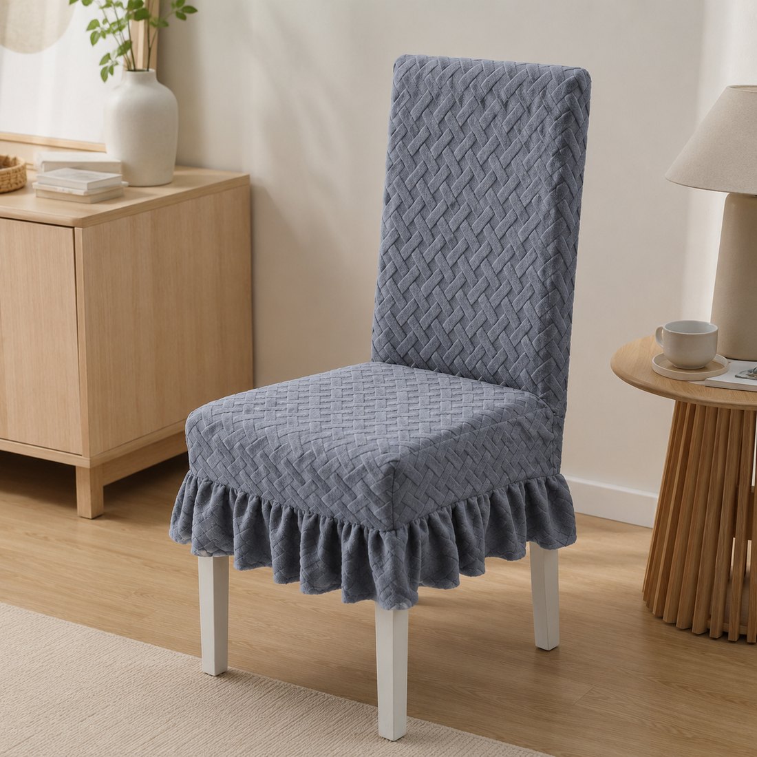 Funda Elástica para Silla con Falda Decorativa