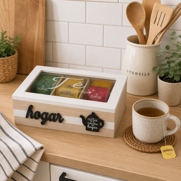 Caja Organizadora de té - Hogar 6 divisiones