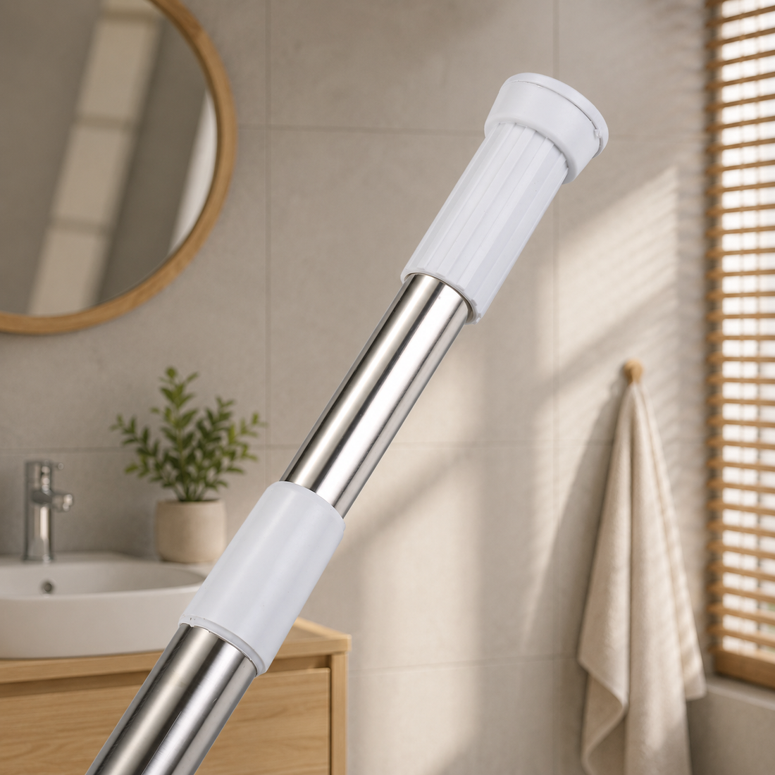 Barra Extensible para Cortina de Baño