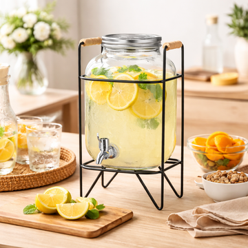 Dispensador de bebida de vidrio 4L