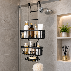 Organizador Colgante de Baño de 2 Niveles con Jabonera