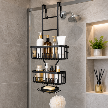 Organizador Colgante de Baño de 2 Niveles con Jabonera