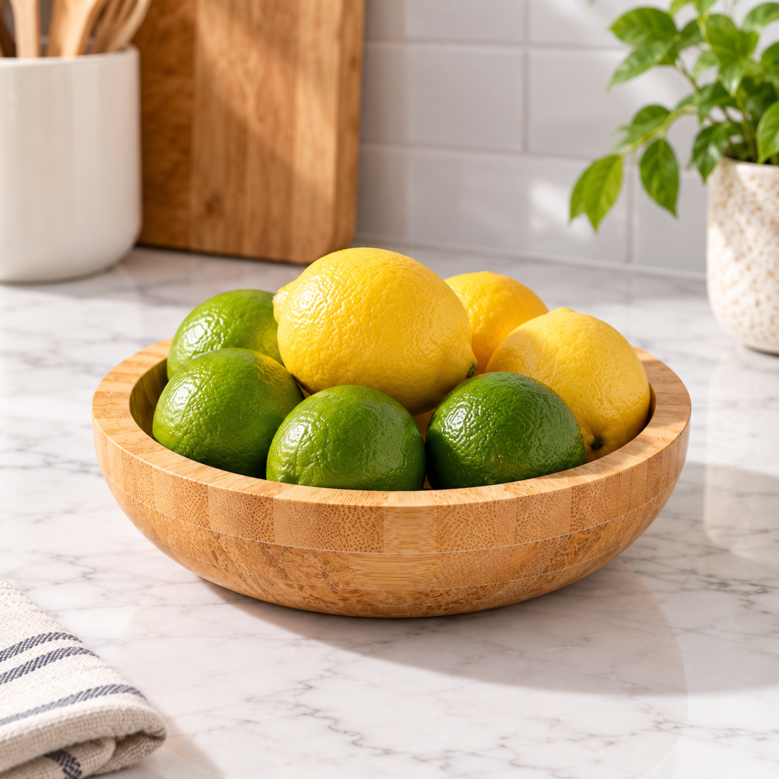 Bowl Redondo de Bambú – 18 cm
