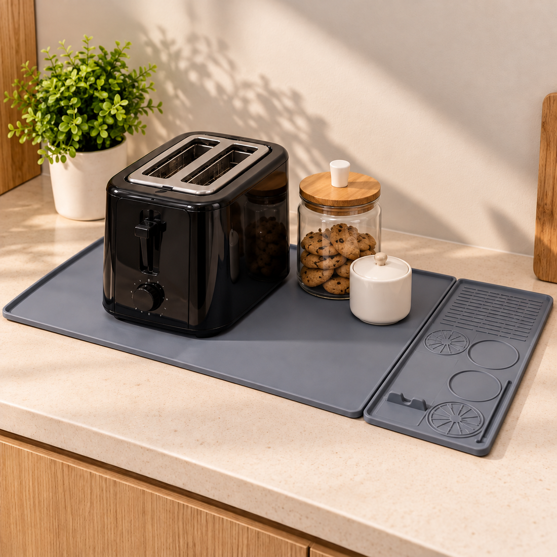Tapete Organizador Escurridor Multifuncional para Cocina