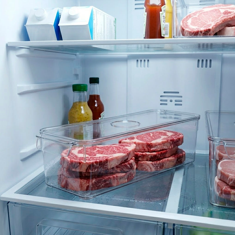 Organizador Acrílico con Tapa para Refrigerador y Cocina