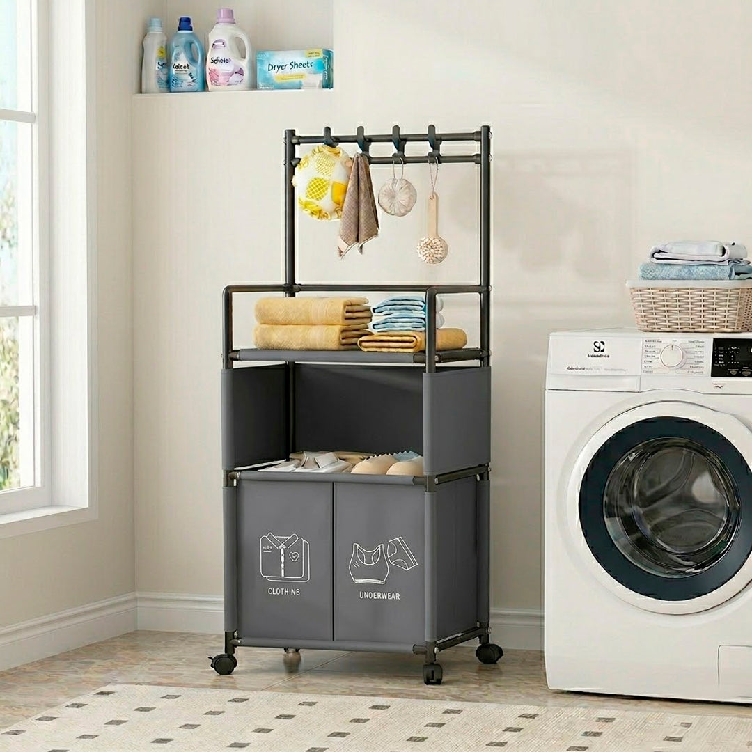 Organizador Multifuncional de Lavandería con Ruedas