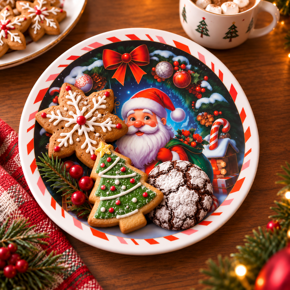 Plato Navideño de Cerámica 25.2 cm
