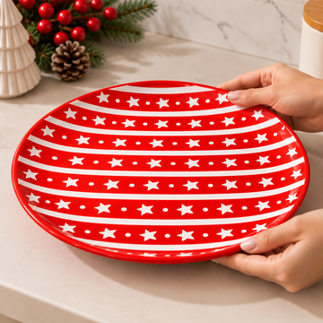 Plato Navideño de Cerámica 28 cm