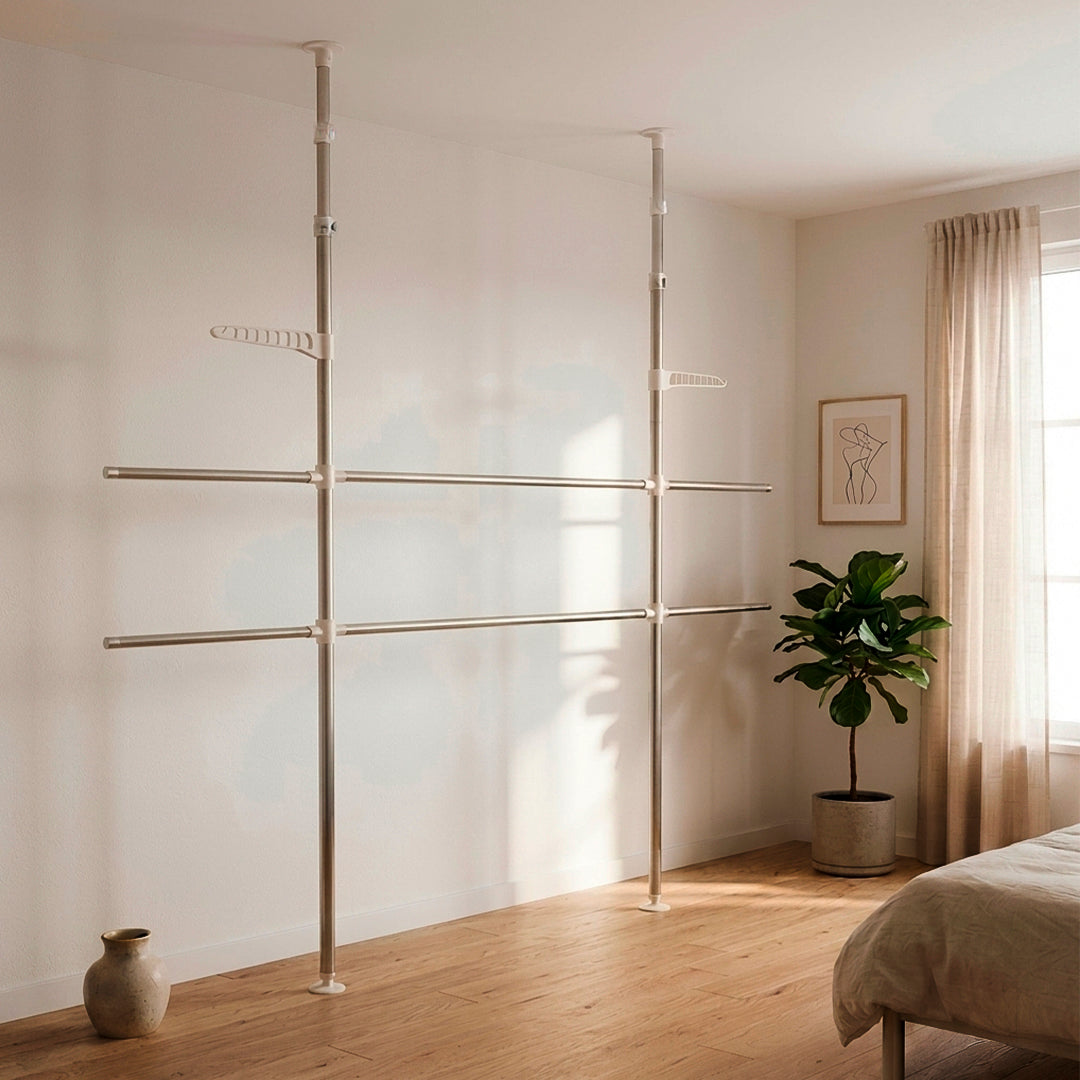 Perchero Modular Ajustable de Piso a Techo