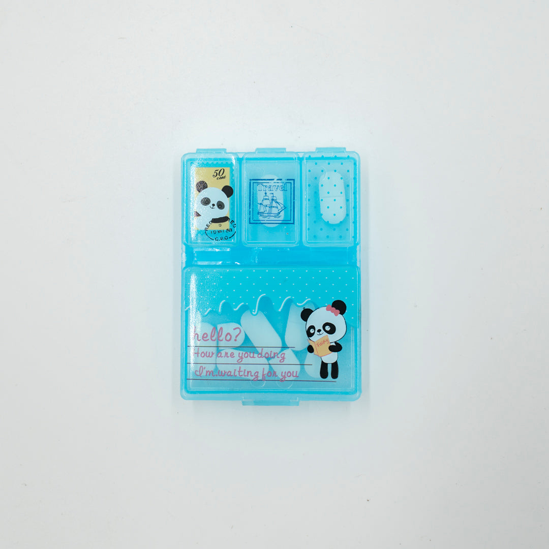 Pastillero de bolsillo de 4 divisiones