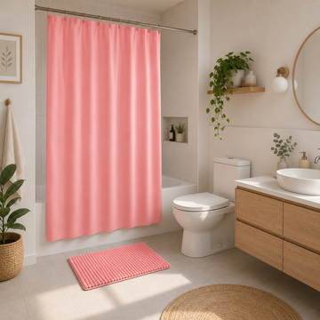 Set de Baño Cortina y Tapete