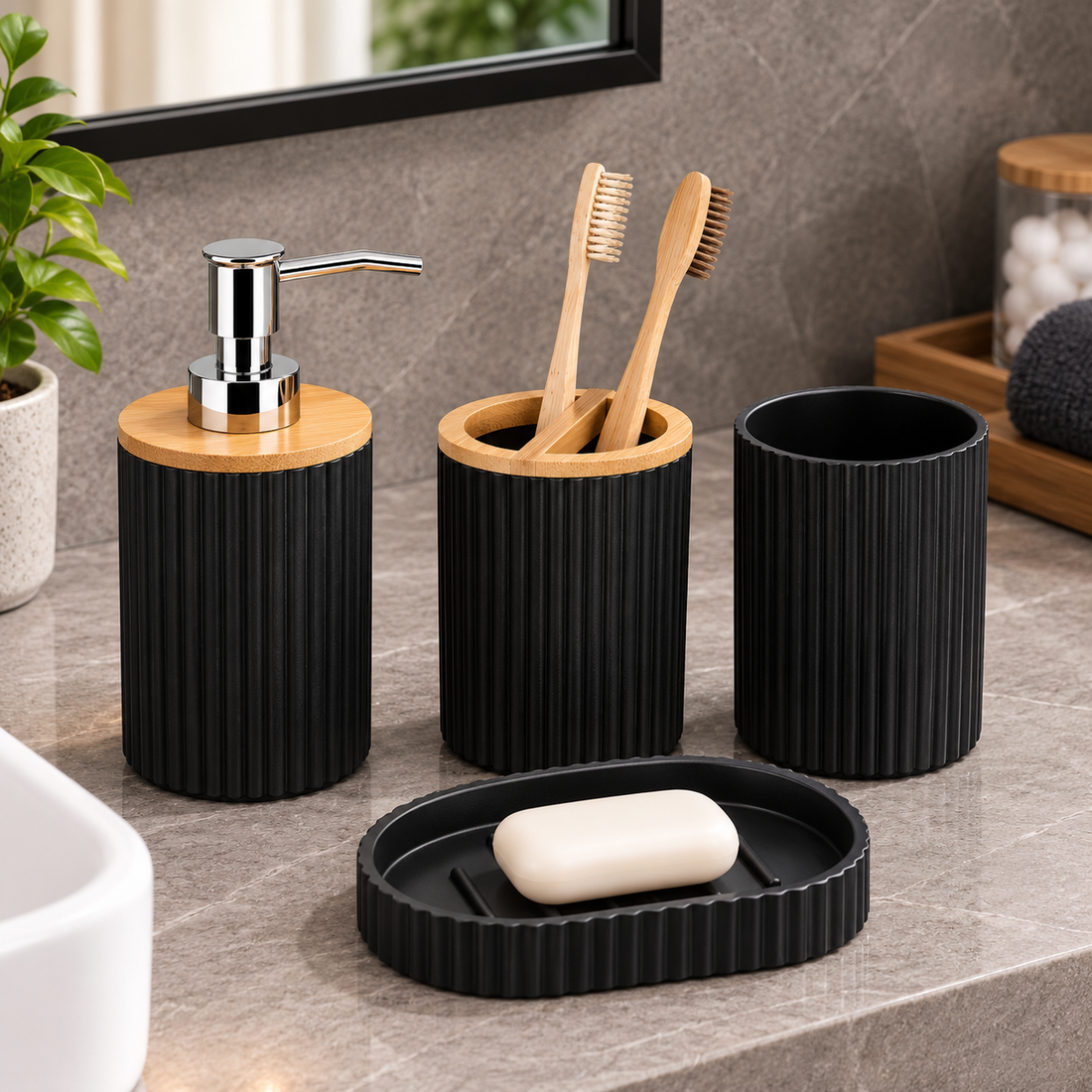 Set de Accesorios para Baño de 4 Piezas