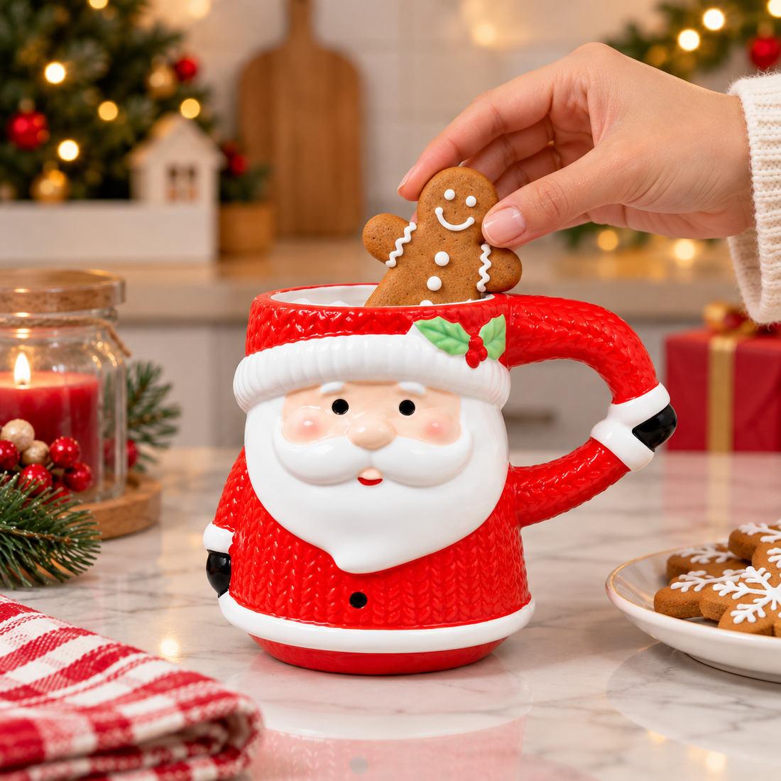 Taza Navideña de Papá Noel