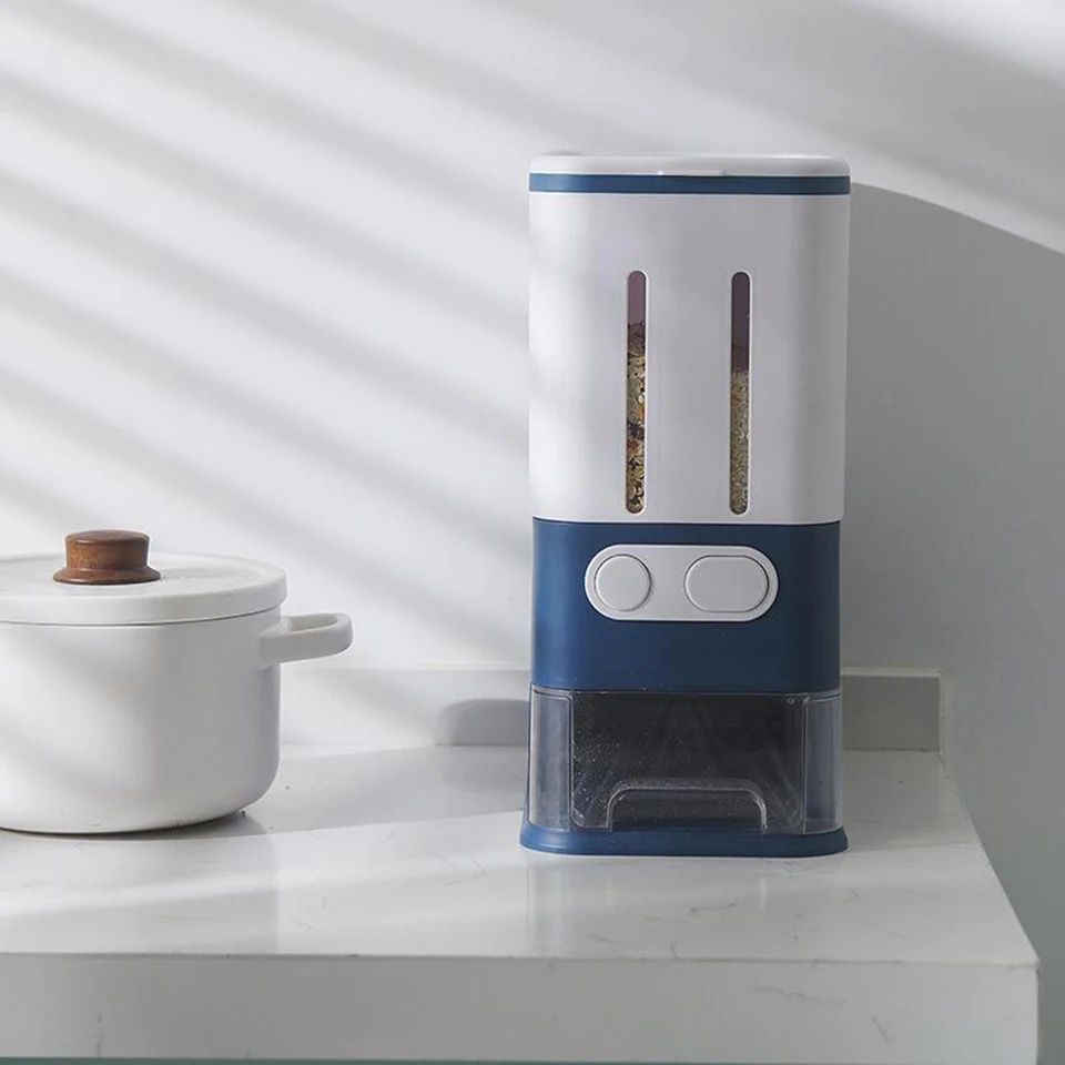 Dispensador de doble compartimento para arroz 12kg