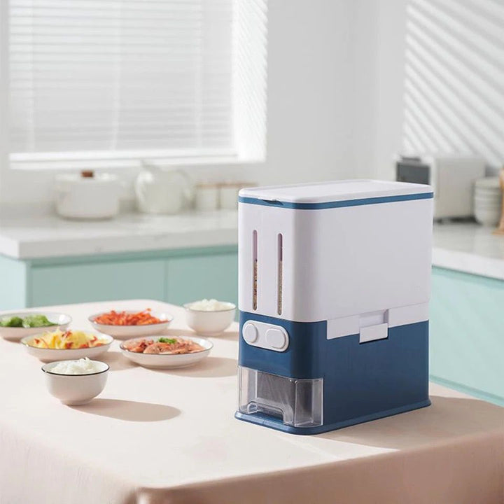 Dispensador de doble compartimento para arroz 12kg