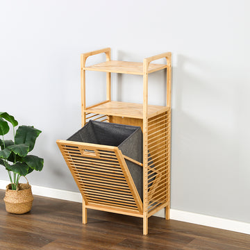 Cesta de ropa de bambú