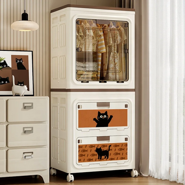 Gabinete de almacenamiento plegable con ruedas