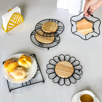 Posavasos de madera natural