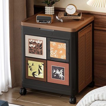 Gabinete de almacenamiento plegable con ruedas
