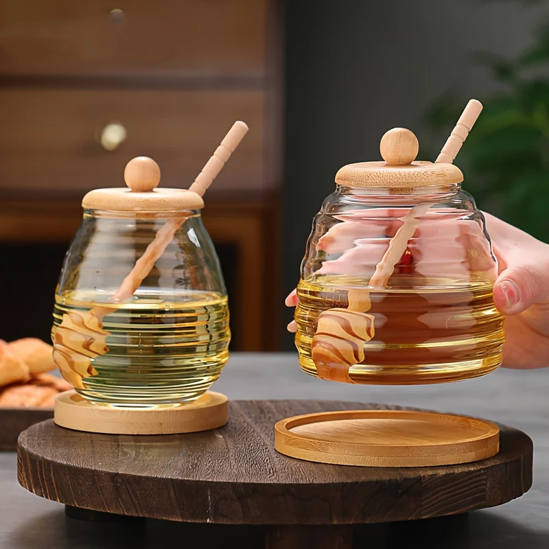 Frasco para miel de vidrio borosilicato