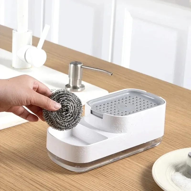 Dispensador de Jabón con Porta Esponja