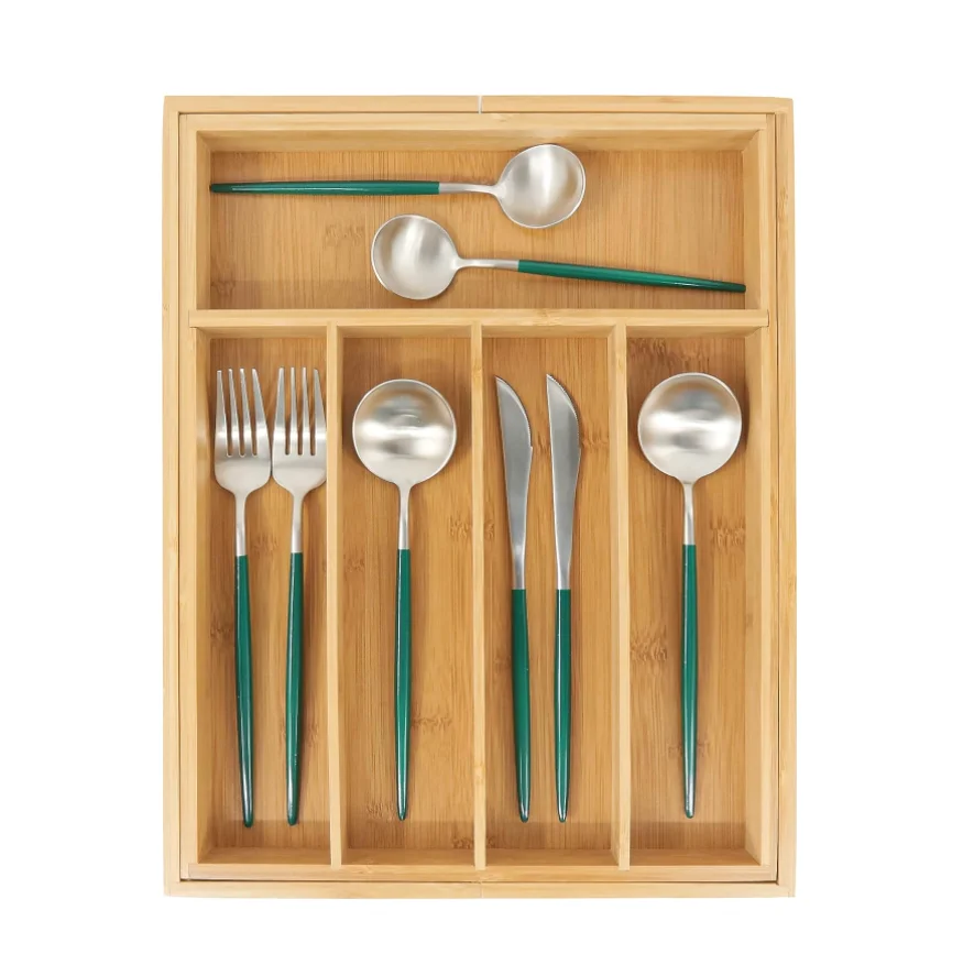 Organizador extendible de bambú