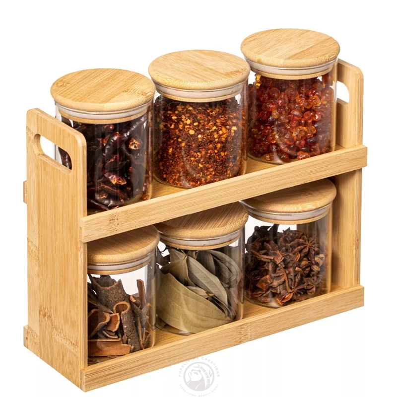 Set organizador con soporte de bambú