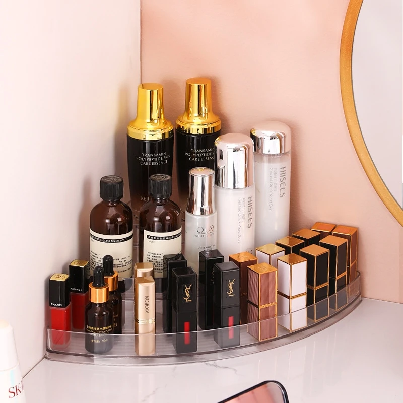 Organizador esquinero transparente de 3 niveles