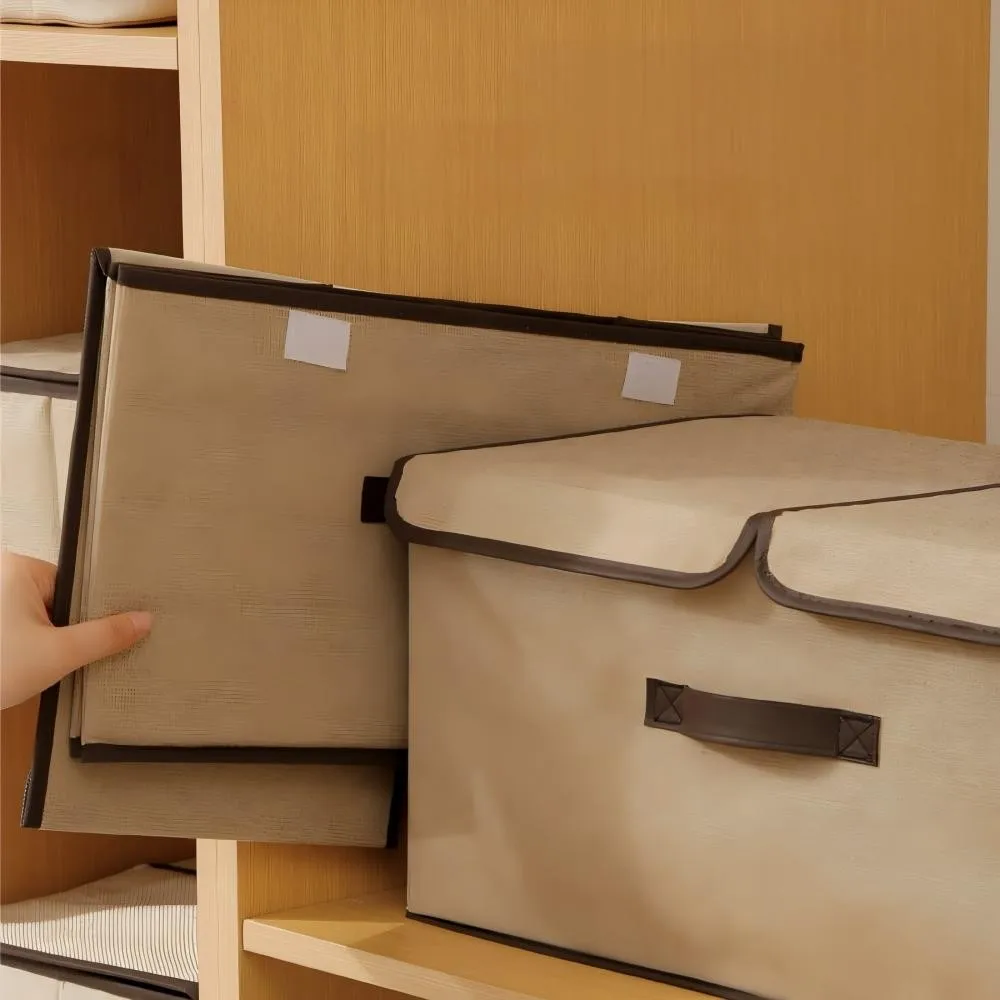 Caja organizadora de tela con tapa