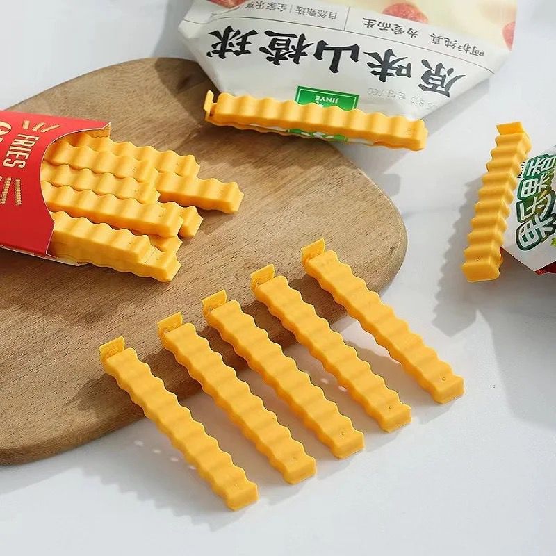 Clips en forma de papas fritas