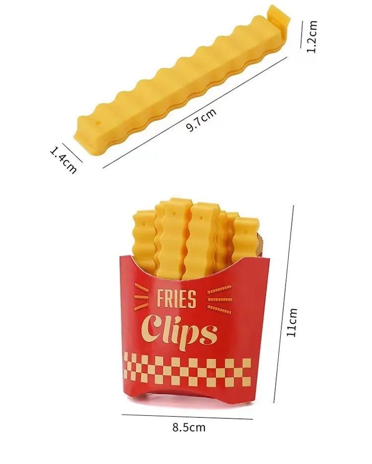 Clips en forma de papas fritas