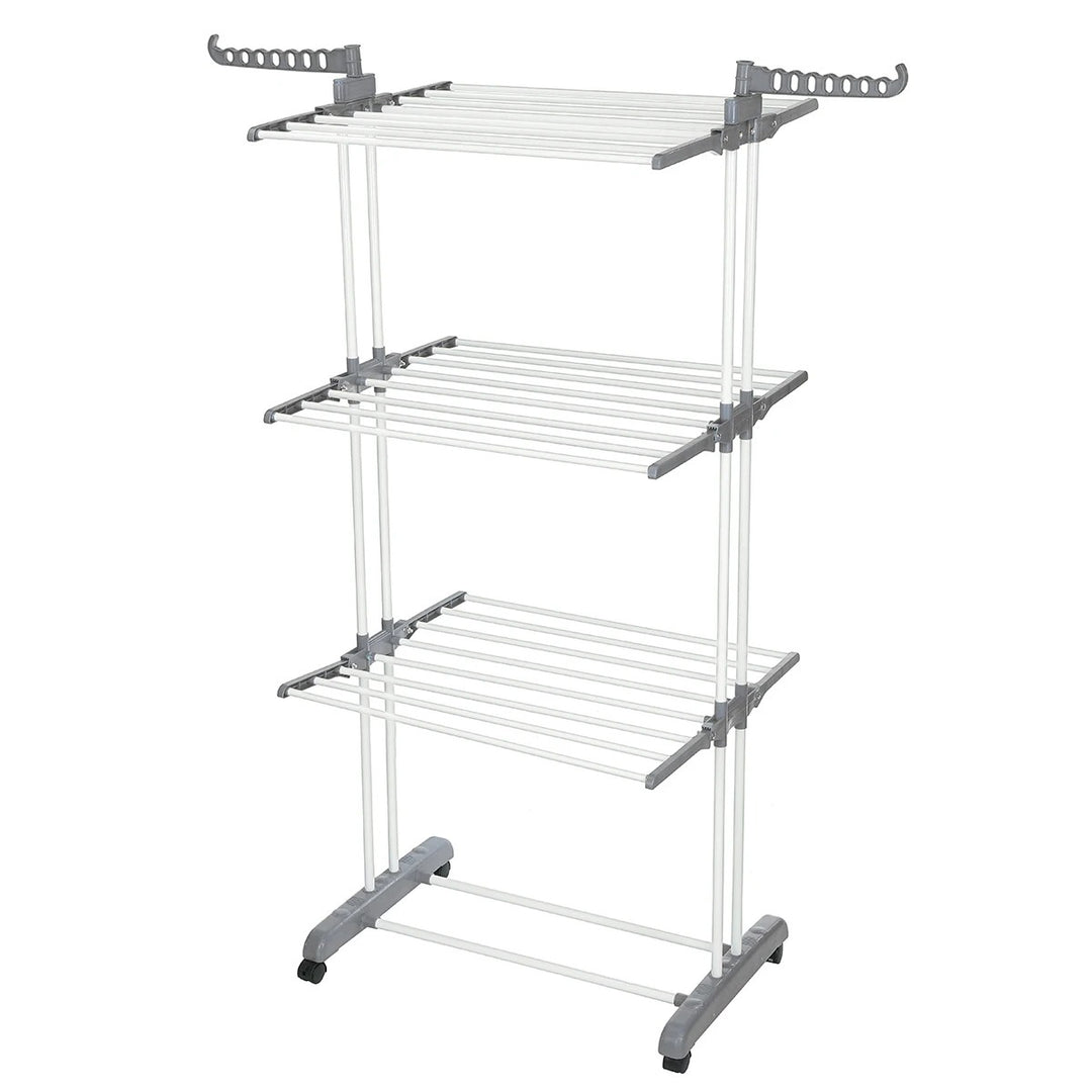 Tendedero Organizador Colgador Ropa Plegable 3 N Blanco