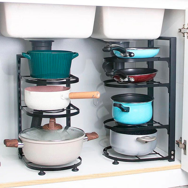 Soporte de olla de 3 niveles