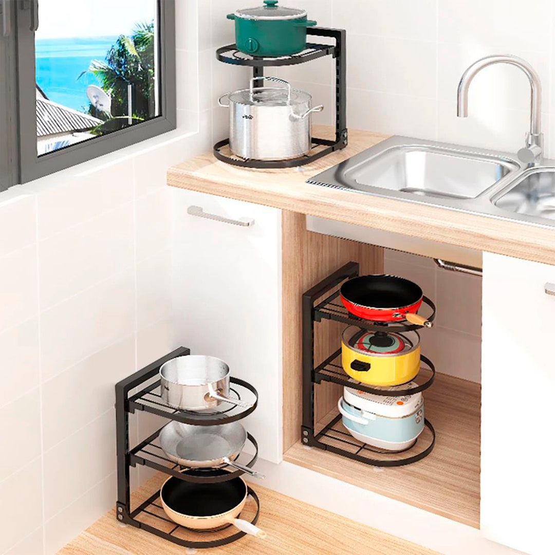 Soporte de olla de 3 niveles