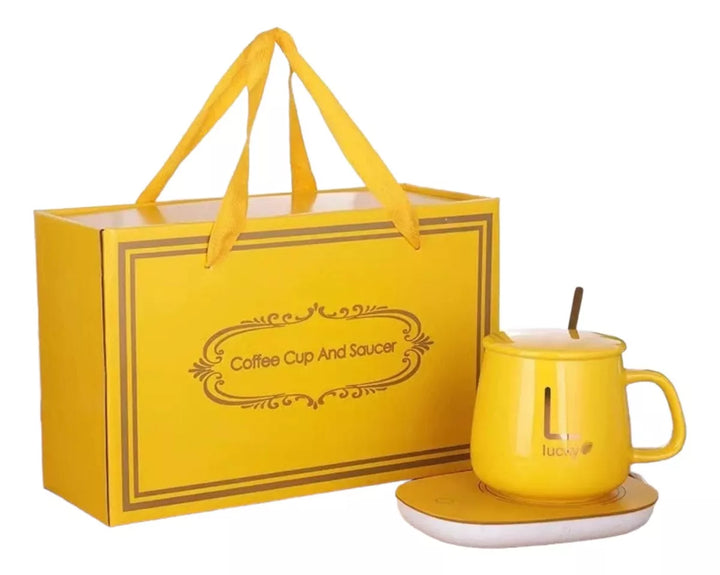 Taza con base calentador eléctrico