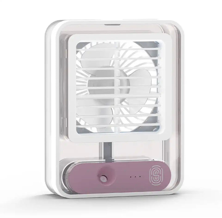 Mini ventilador pulverizador de agua con luz led