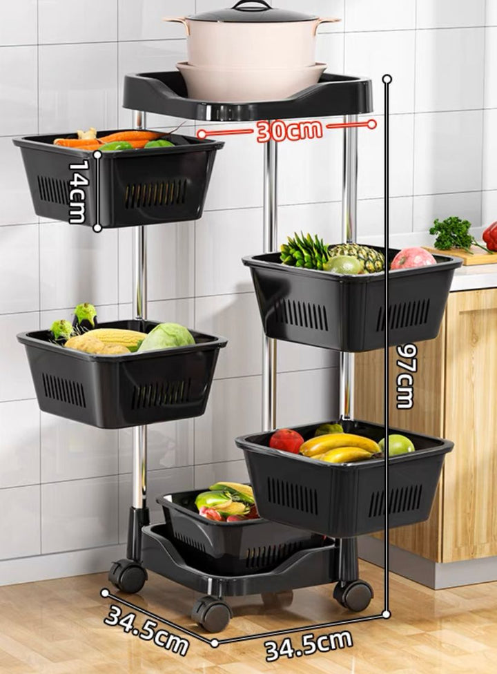 Organizador cuadrado de 5 niveles