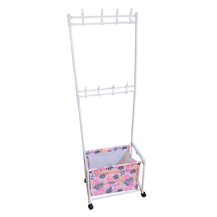 Rack colgador con cesta