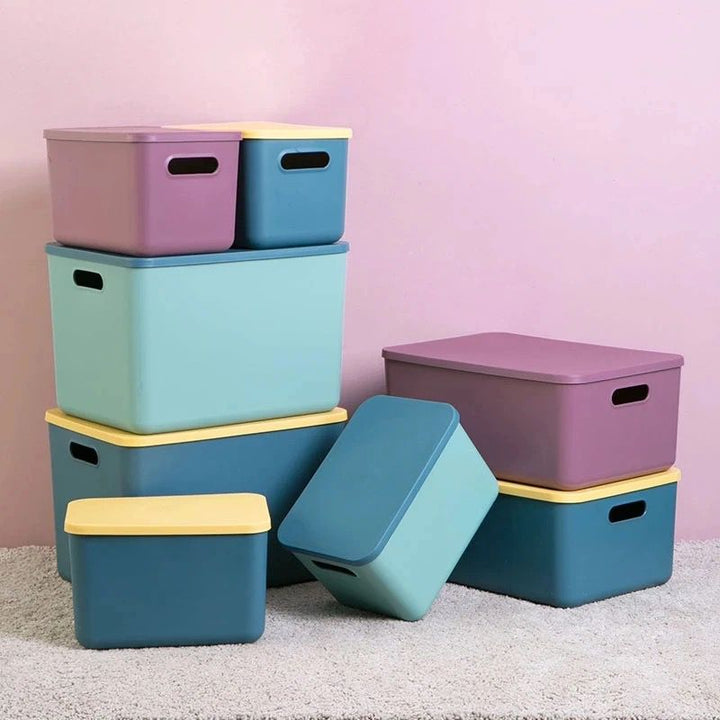 Caja de almacenamiento con tapa