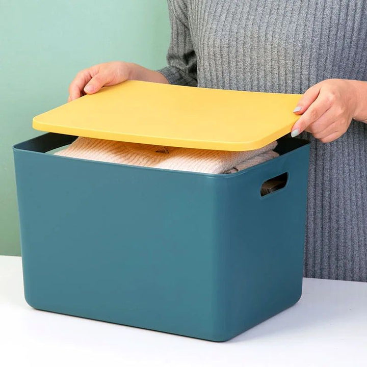 Caja de almacenamiento con tapa