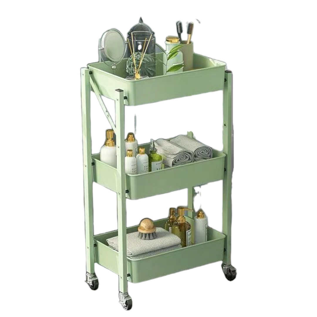 Carrito plegable de 3 niveles