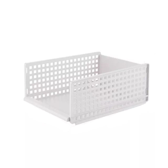 Cesta apilable deslizante