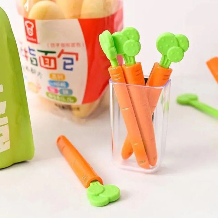 Pack clip sellador en forma de zanahoria