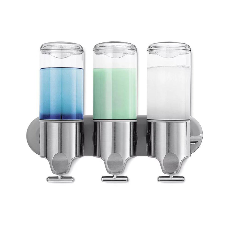 Dispensador de shampoo triple