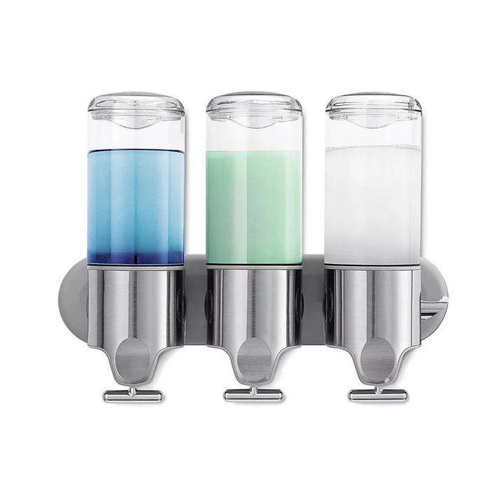 Dispensador de shampoo triple