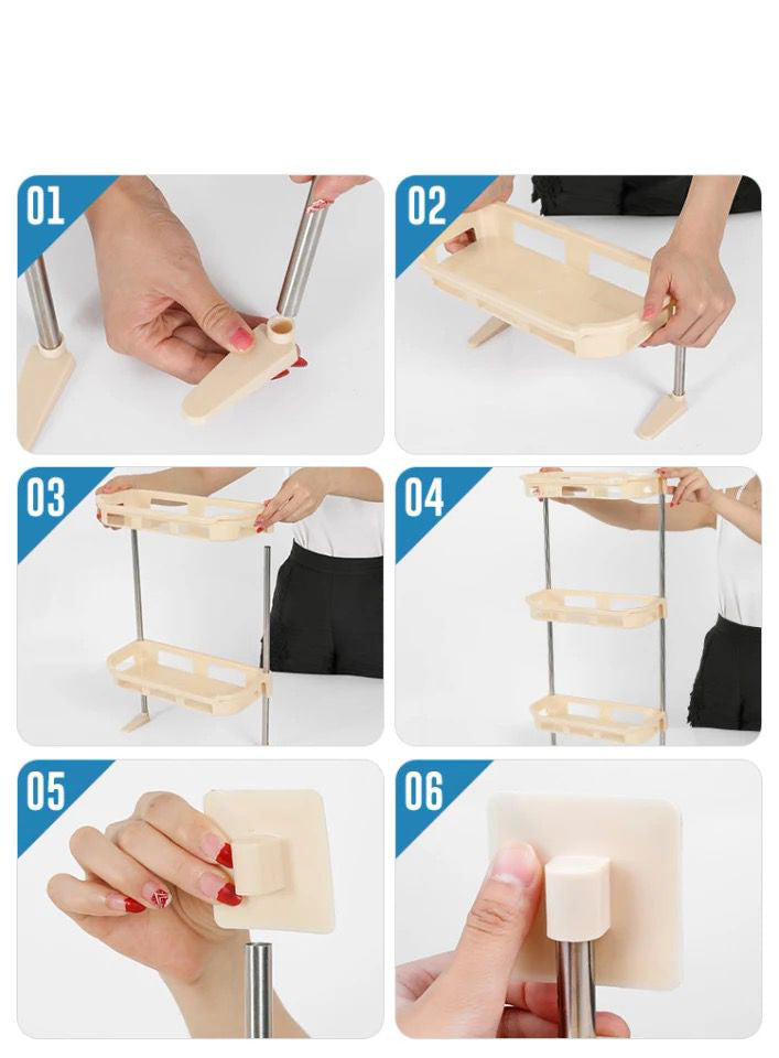 Organizador para inodoro de 3 niveles