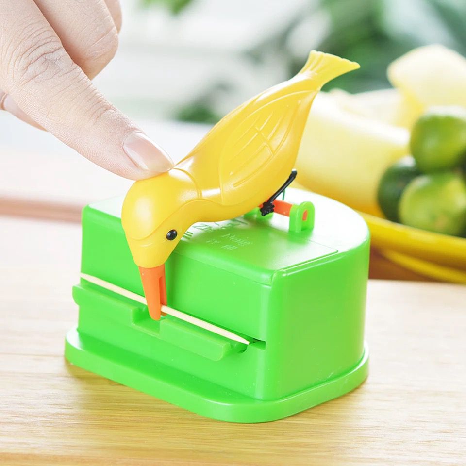 Dispensador de palillo en forma de pajarito