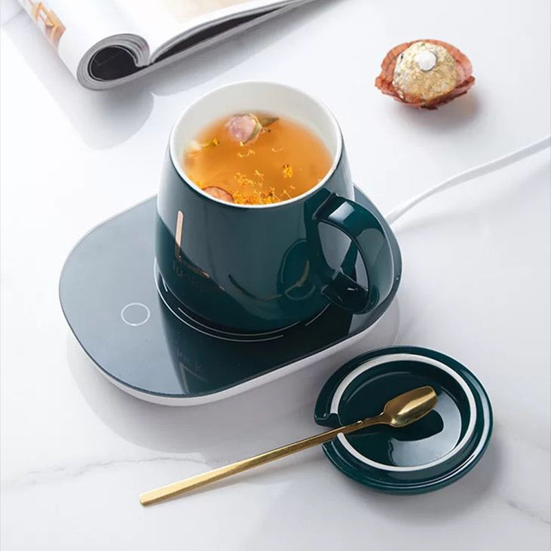 Taza con base calentador eléctrico